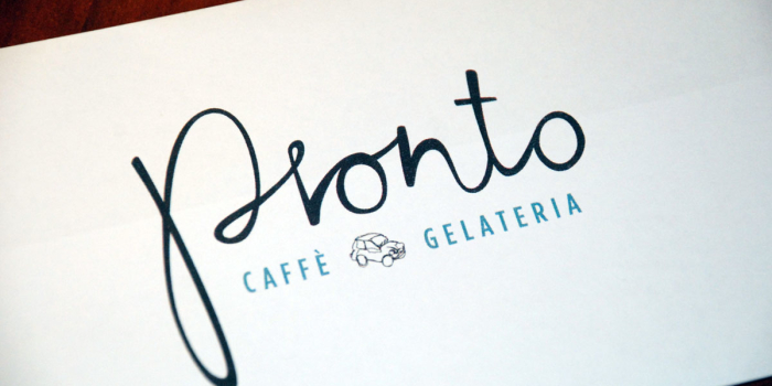 Pronto Caffé / Gelateria <h2>Logo and Marketing Materials</h2>