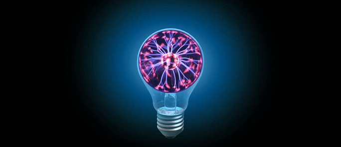 plasma ball light bulb photo illustration